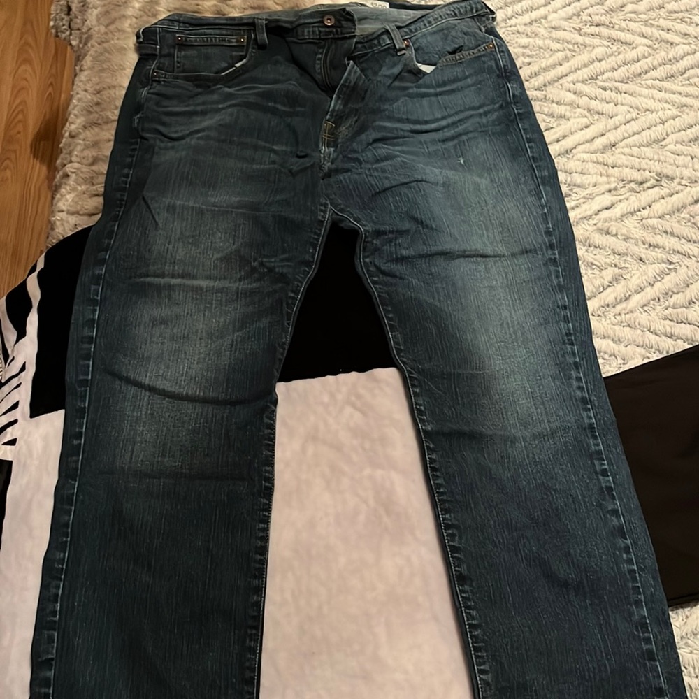 Men’s Blue Faded Cremieux Jean Straight Leg